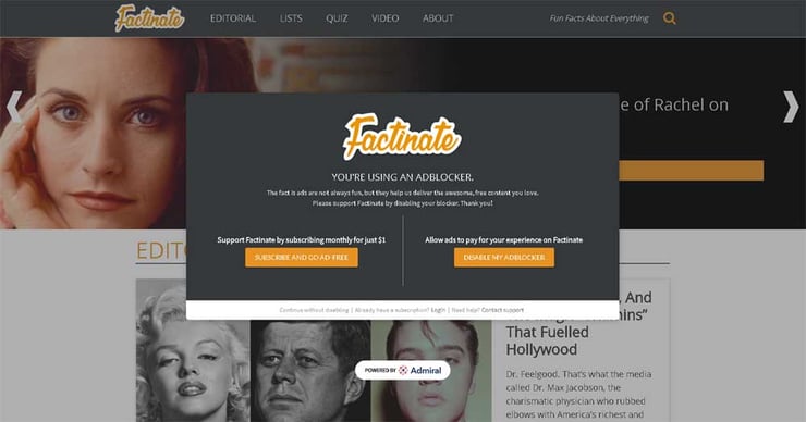 Factinate Visitor Subscription - Launch Fast and Easy
