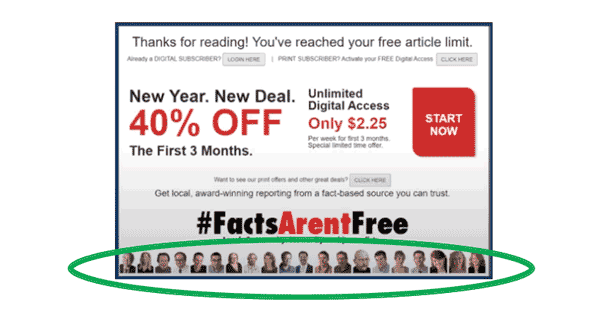 FactsArentFree digital subscription ad RJ Media